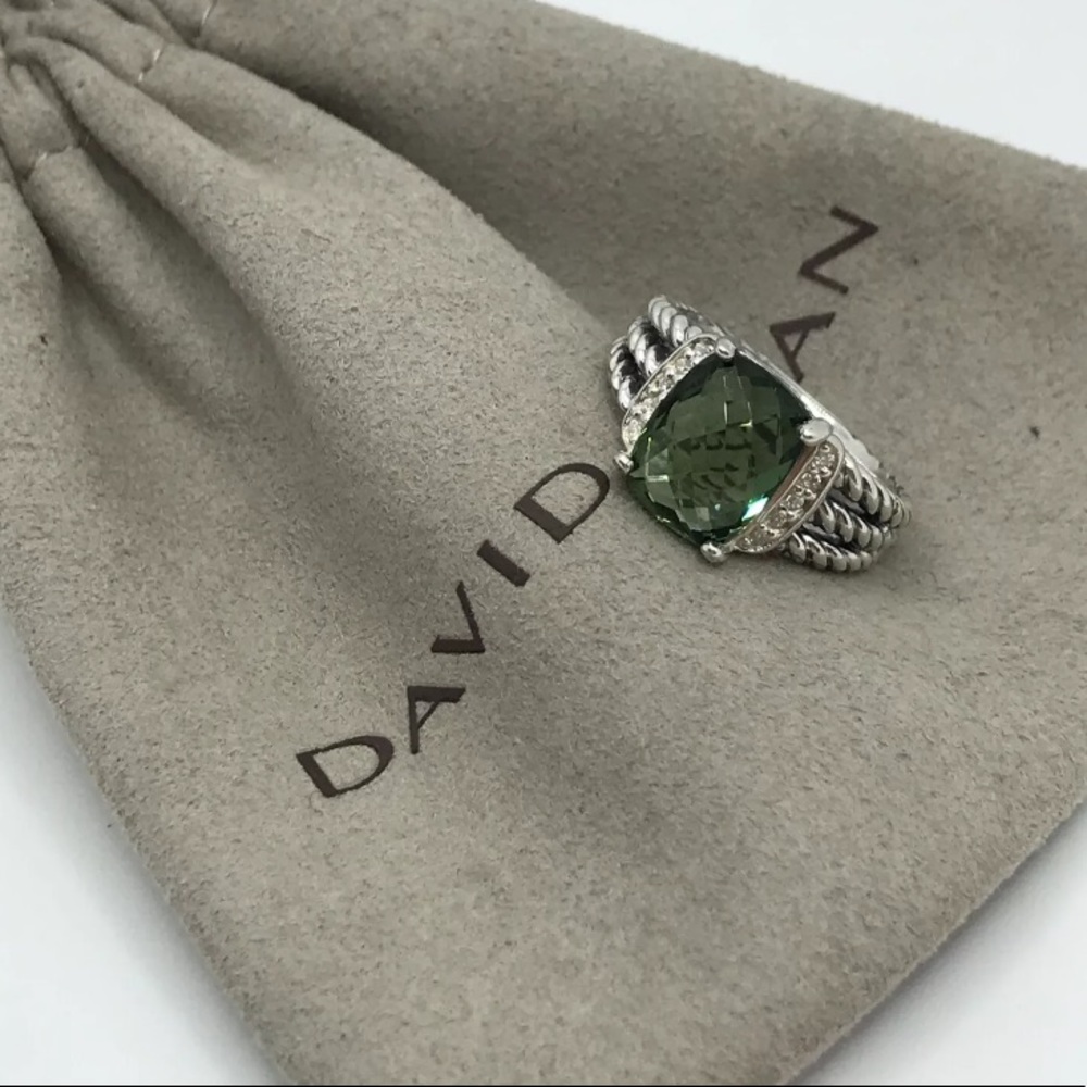 David Yurman WheatonPetite Prasiolite Diamond Ring